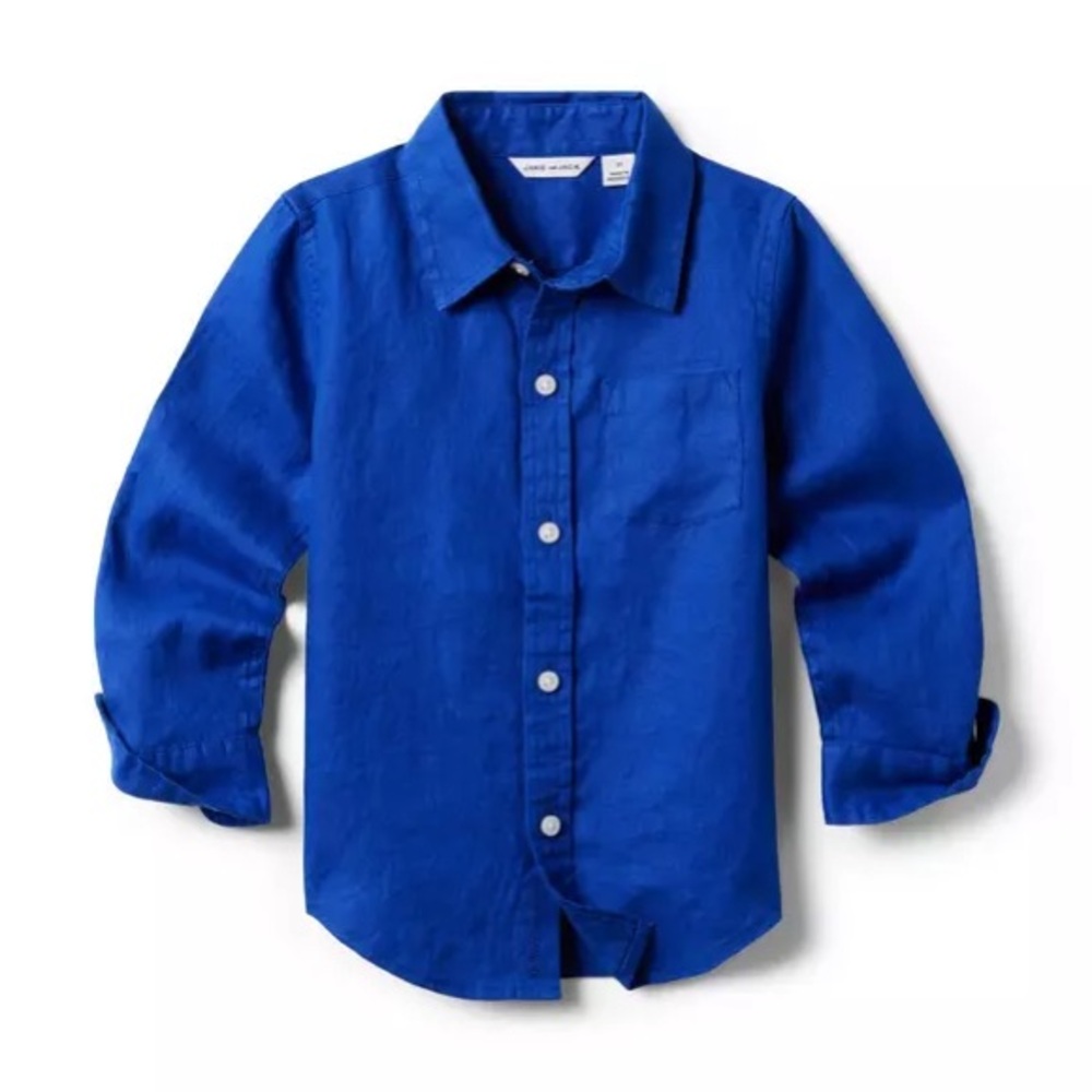 Janie and Jack Royal Blue Button-Down Shirt